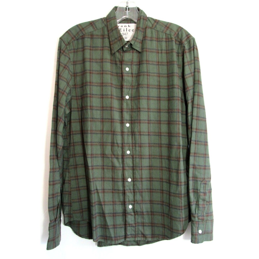 Frank & Eileen Finbar Green Plaid Flannel Long Sleeve Shirt Size XS NWOT